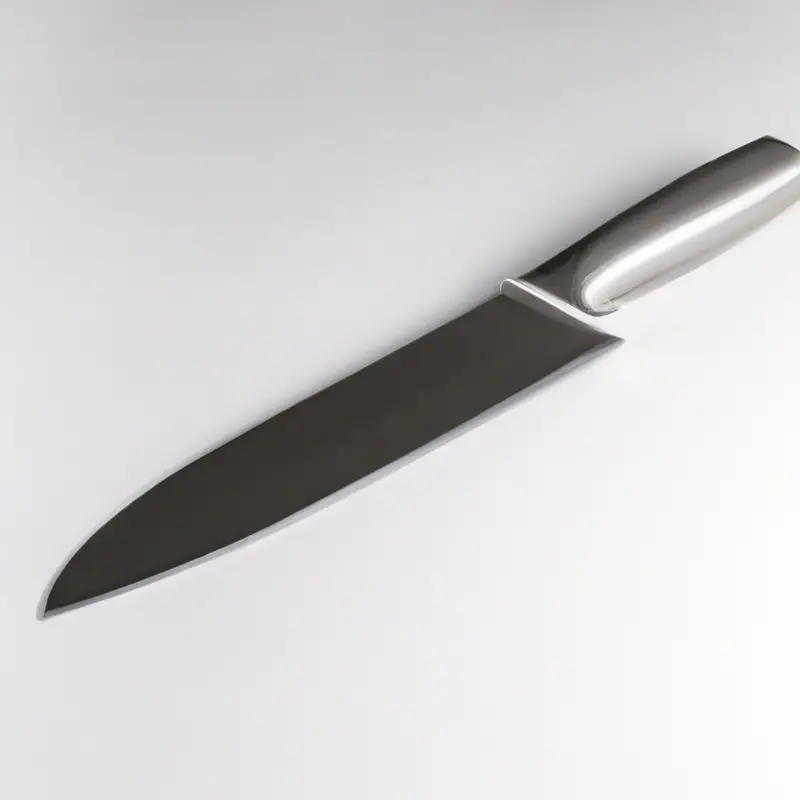 Chef's knife bolster.