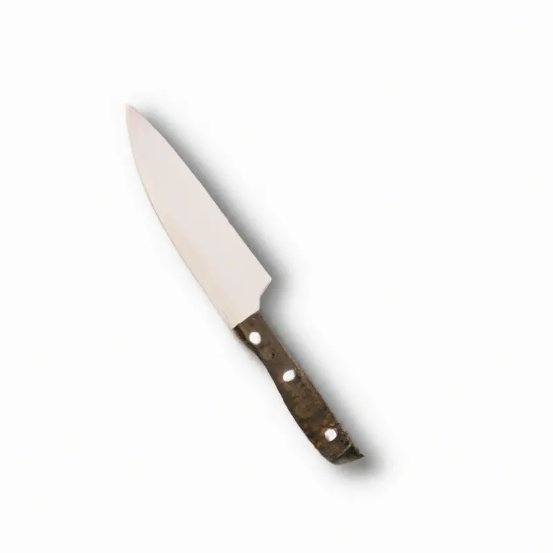 Curved chef knife.