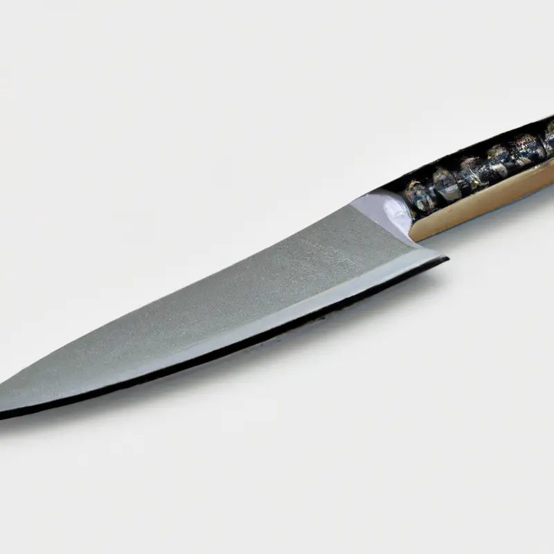 Full-tang Gyuto knife.