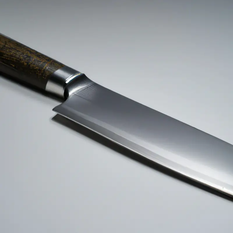 Gyuto knife close-up