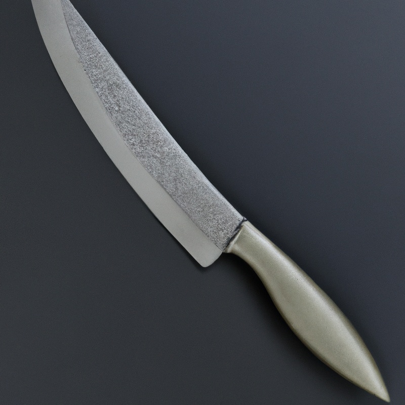 Gyuto knife slicing.