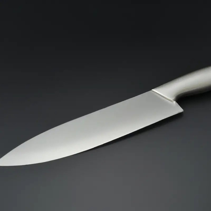 Santoku knife cutting