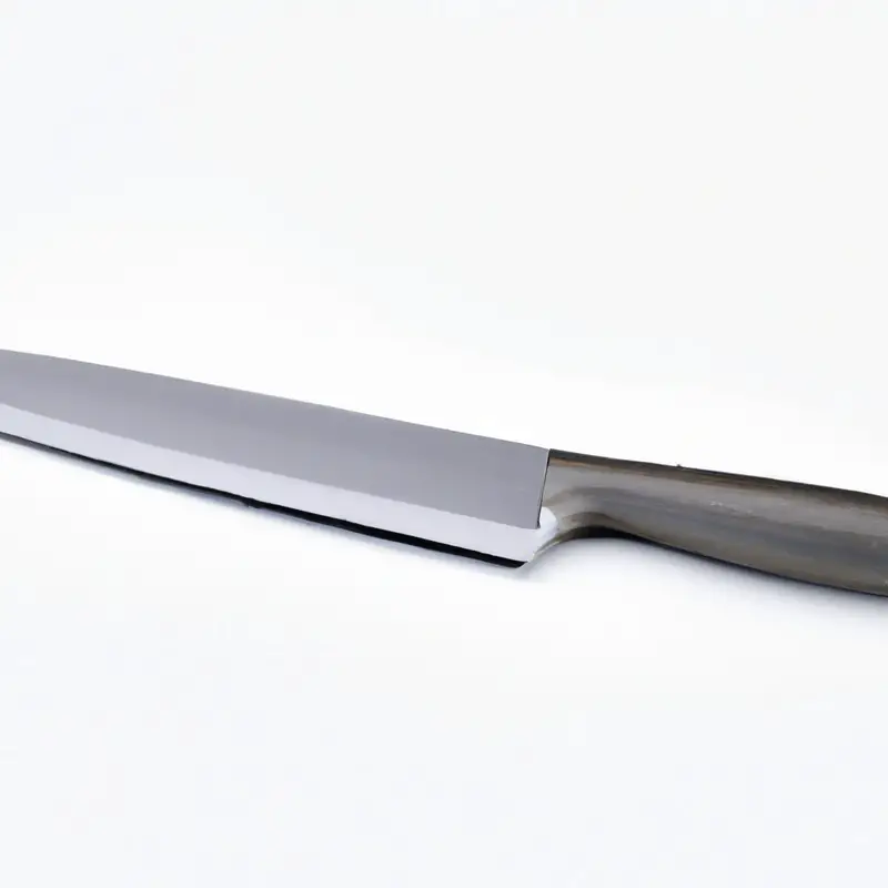 Santoku knife stored.