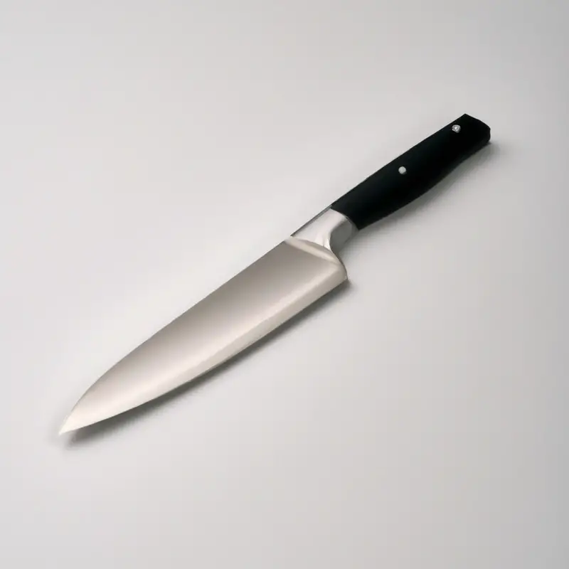 Sharp chef knife angle.