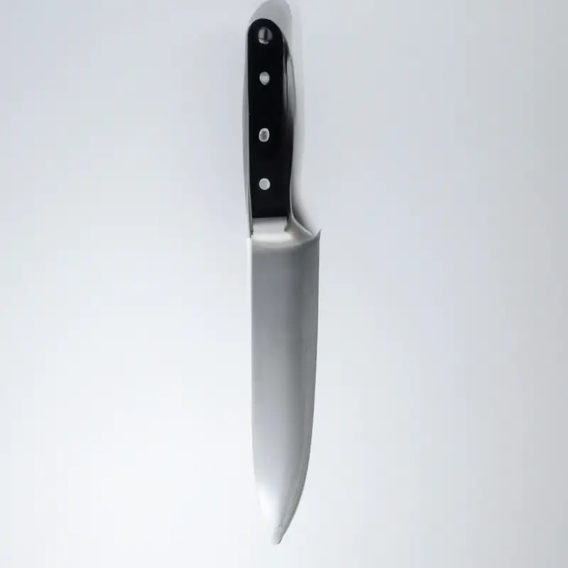 Sharp kitchen blade.