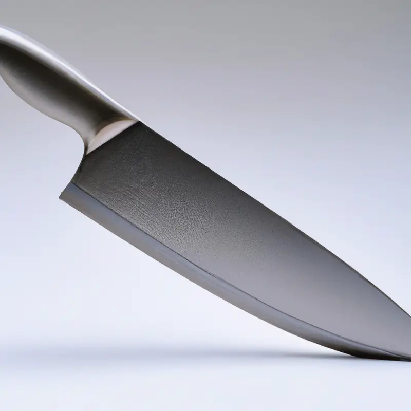 Sharp kitchen knife.