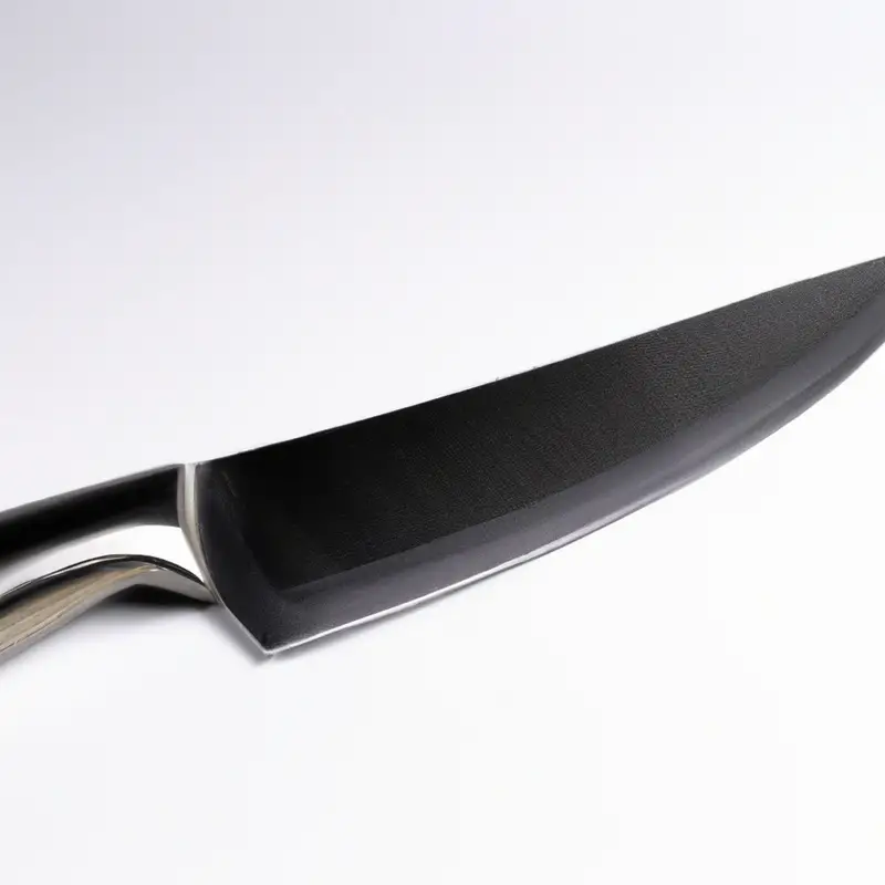 Sharp knife and apple.