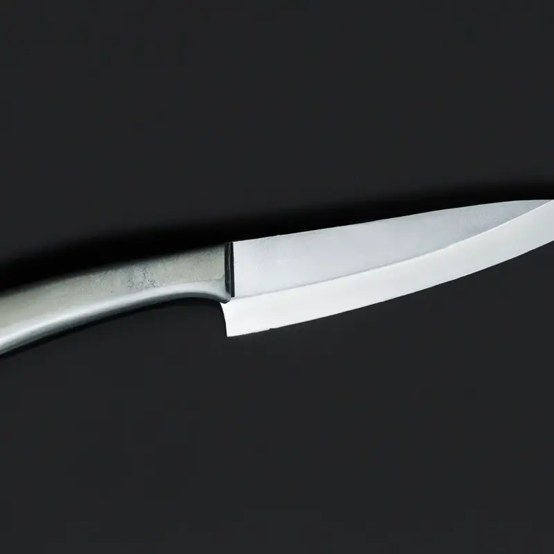 Sharp knife on wood.