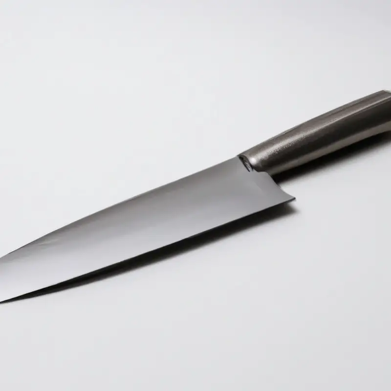 Sharp knife slicing steak.