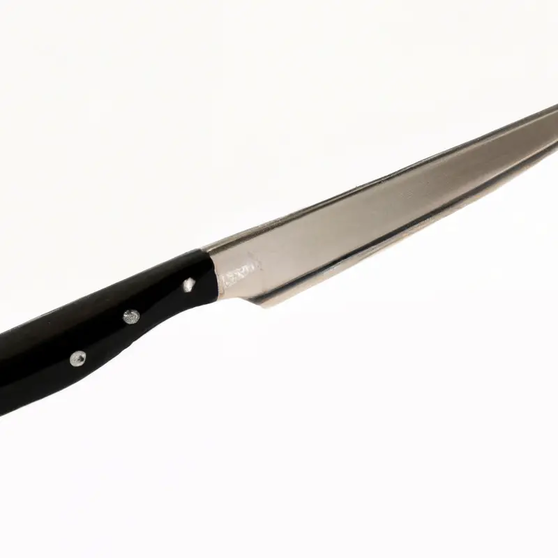 Cobalt-infused knife steel close-up.