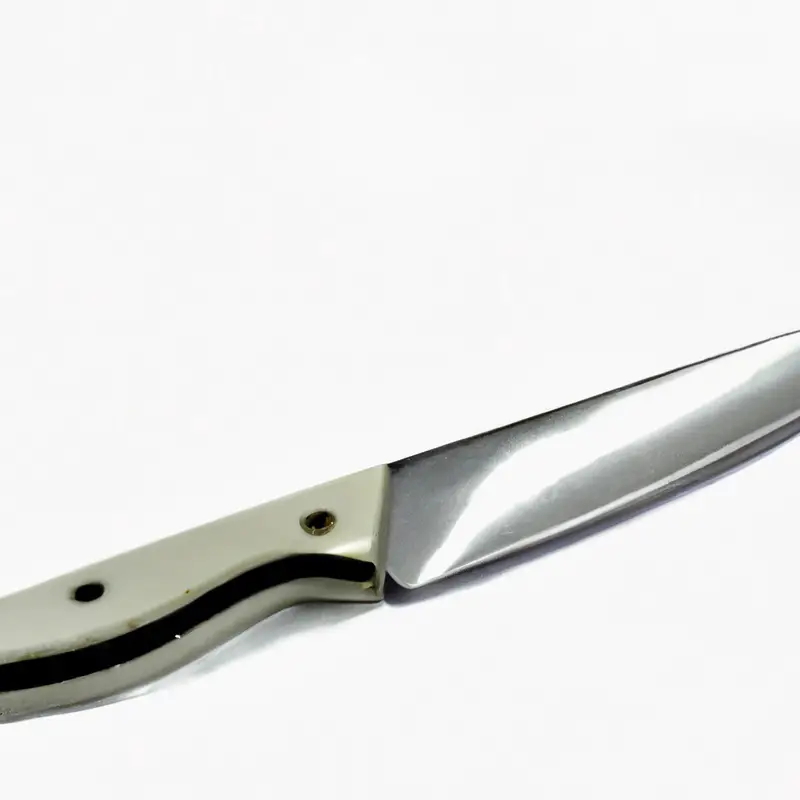 Laminated hunting knife blade.