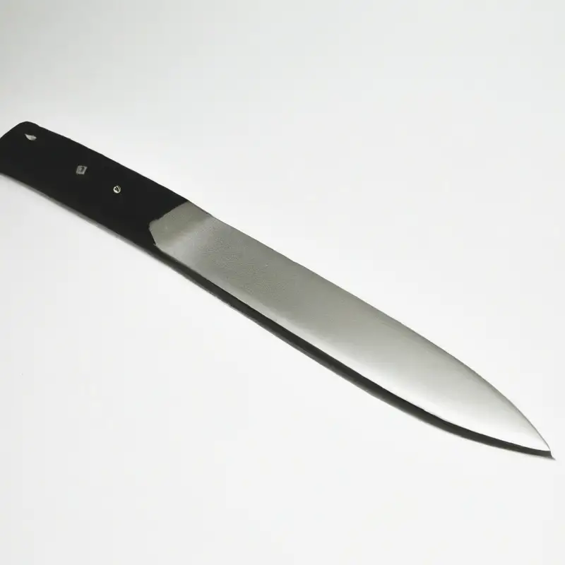 Laminated hunting knife blade.