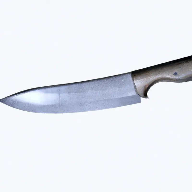 Laminated hunting knife.
