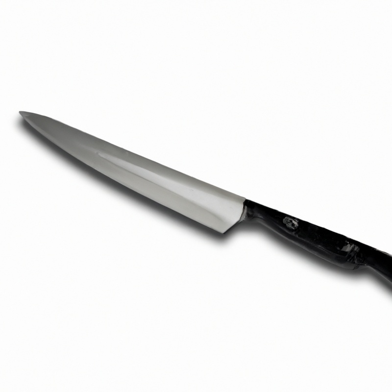 Serrated Knife Cutting Celeriac