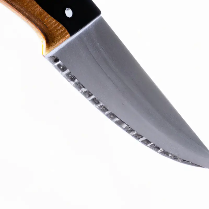 Serrated Knife on Cheesecake.