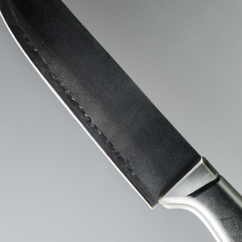 Serrated knife cutting pastry