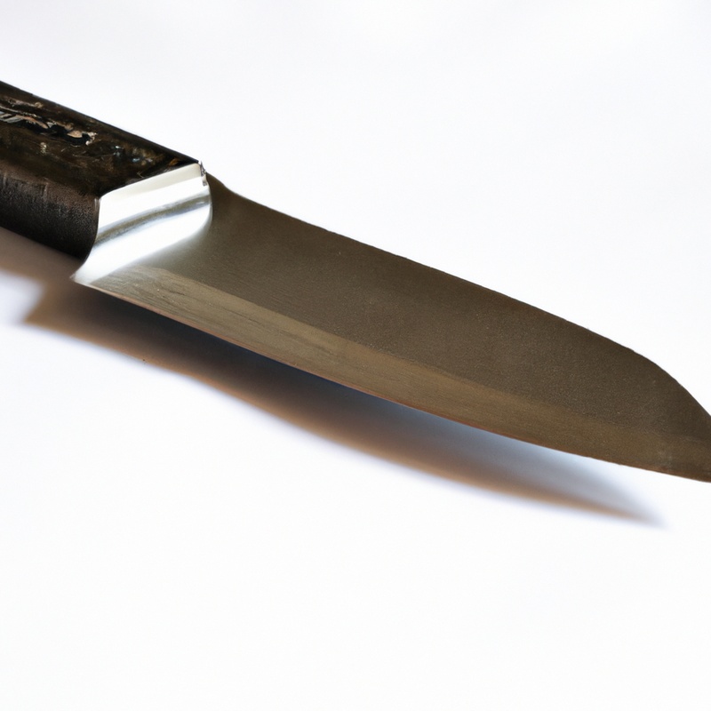 Serrated knife for outdoor picnics.