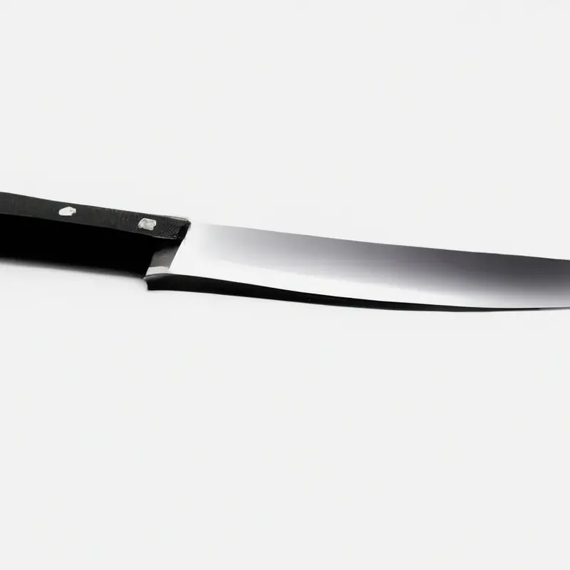 Serrated knife slices butternut squash.