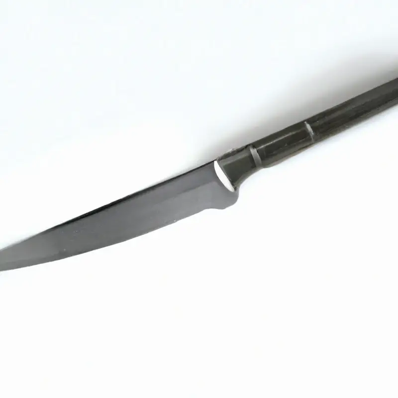 Sharp knife slicing jicama.