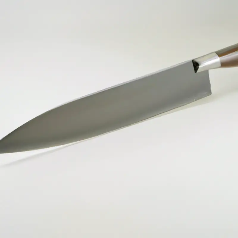 Sharp knife with titanium blade.