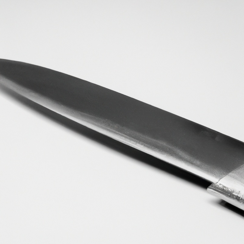 Sharp serrated knife.