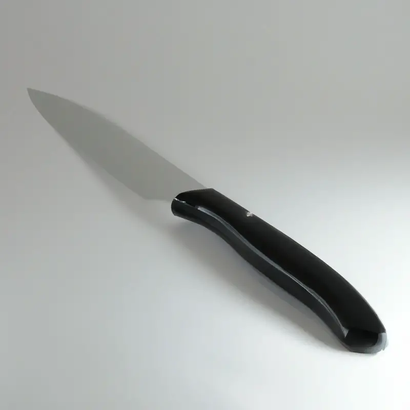 Sharp stainless steel knife.