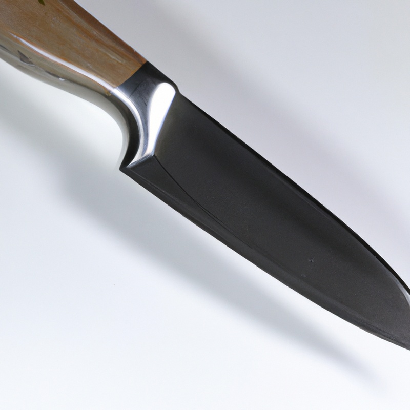Vanadium-enhanced stainless steel knife.