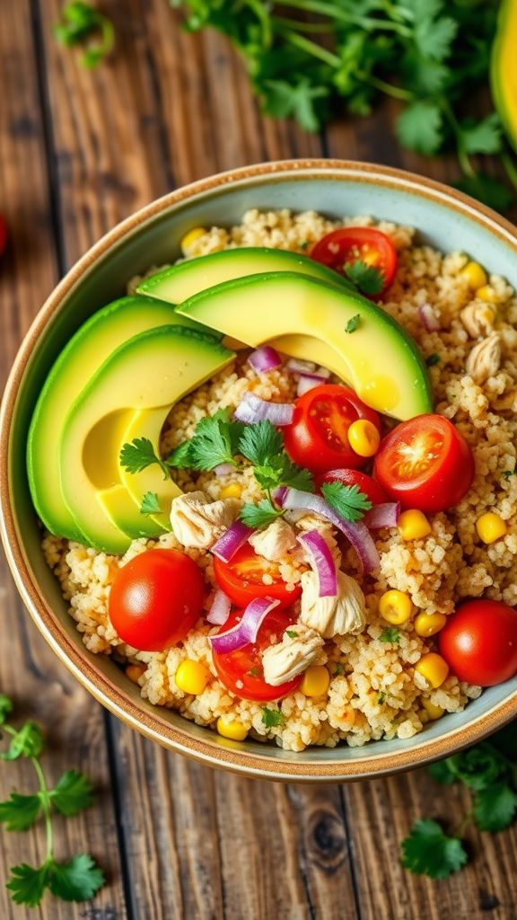 Avocado and Quinoa Chicken Bowl  