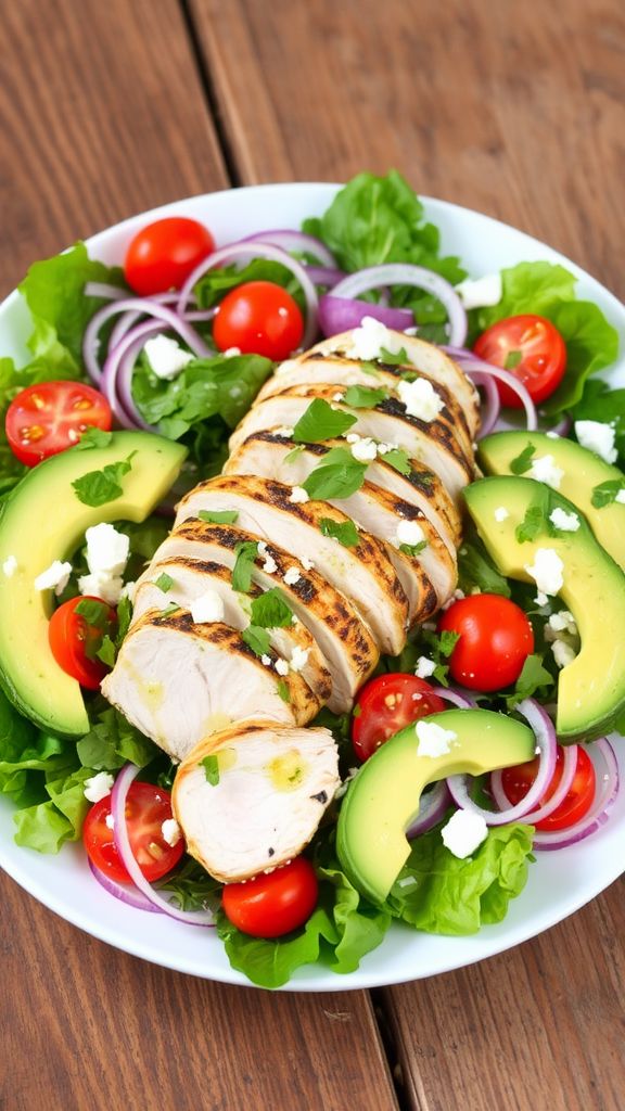 Avocado Lime Grilled Chicken Salad