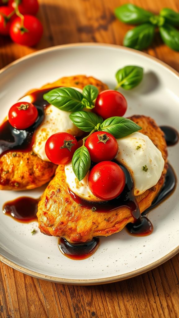 Balsamic Glazed Caprese Chicken