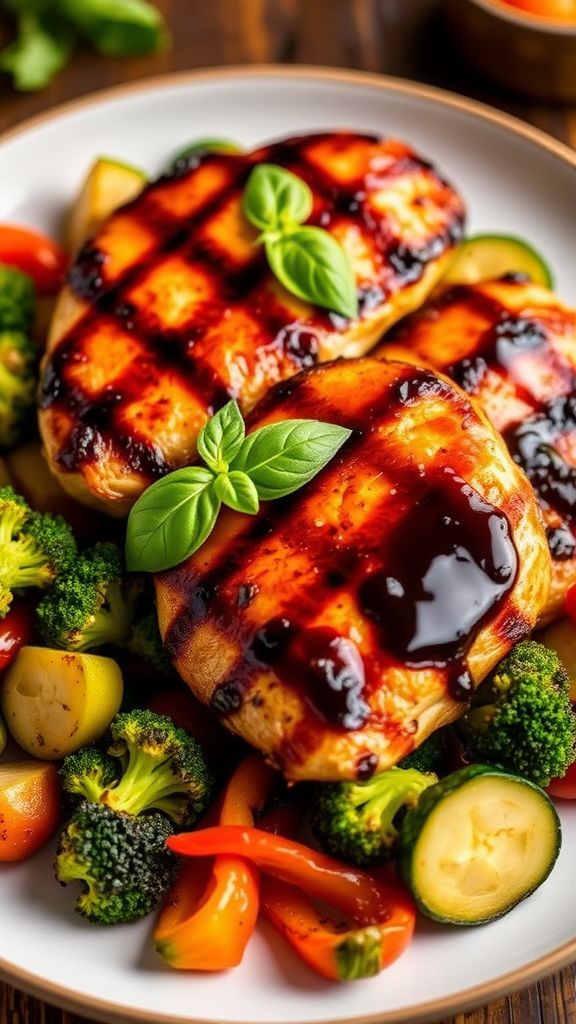 Balsamic Glazed Chicken with Veggie Medley