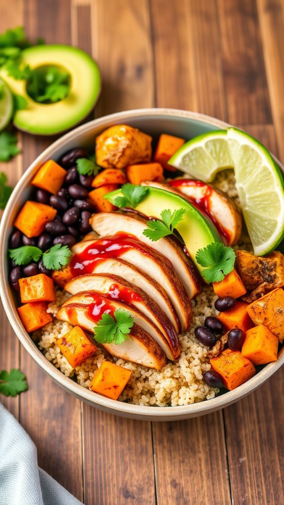 BBQ Chicken and Sweet Potato Power Bowl