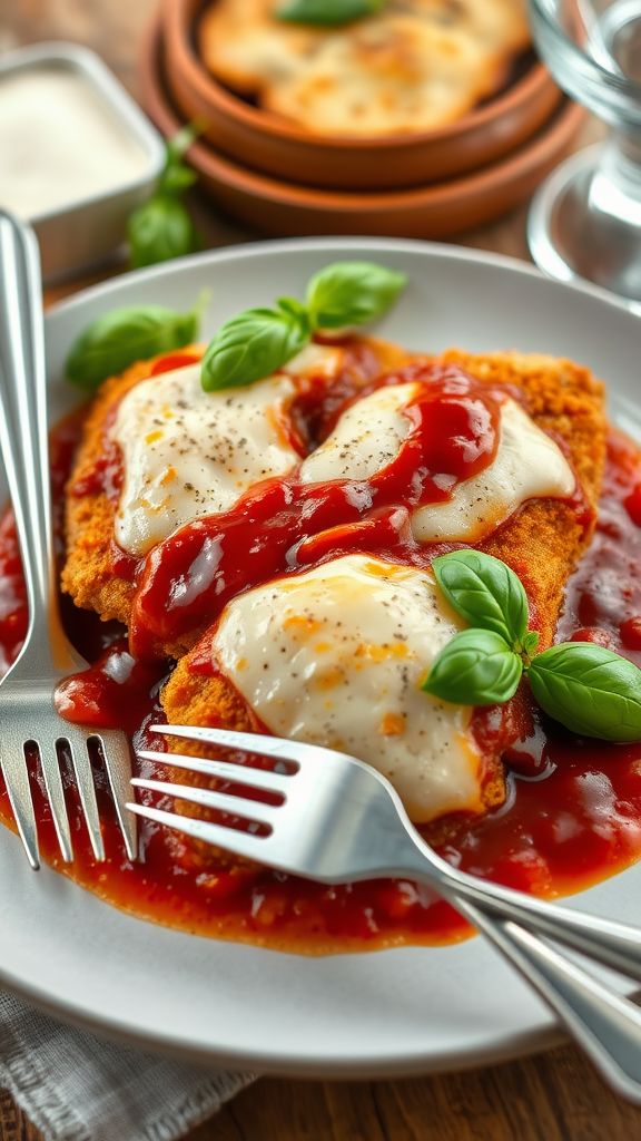 BBQ Chicken Parmesan with Mozzarella Bliss  