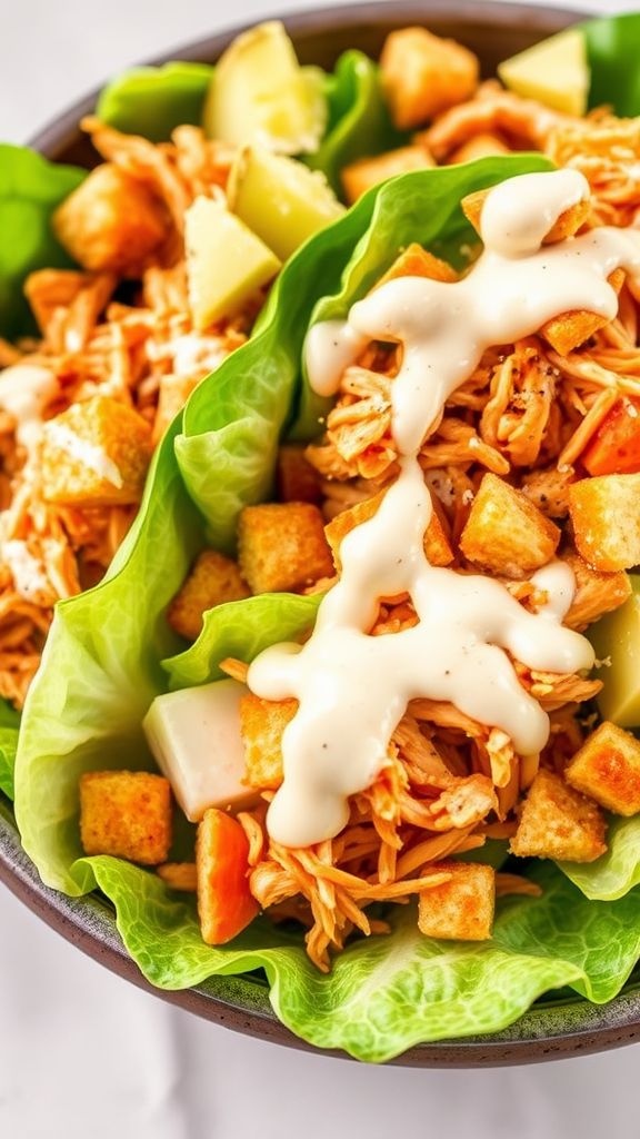 Buffalo Chicken Caesar Salad Twist