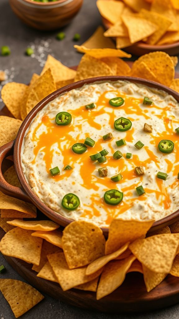 Buffalo Chicken Dip with Jalapeños  