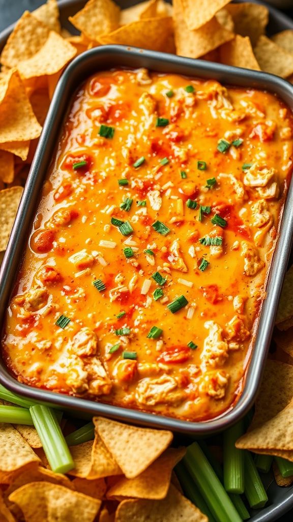 Buffalo Chicken Dip with Pepper Jack Cheese  