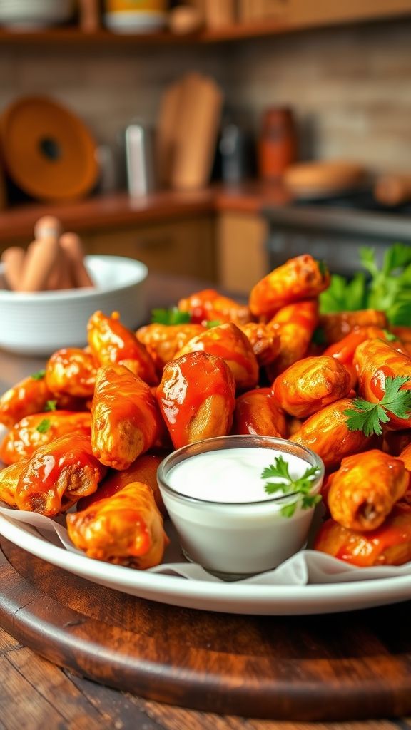 Buffalo Ranch Baked Chicken Wings