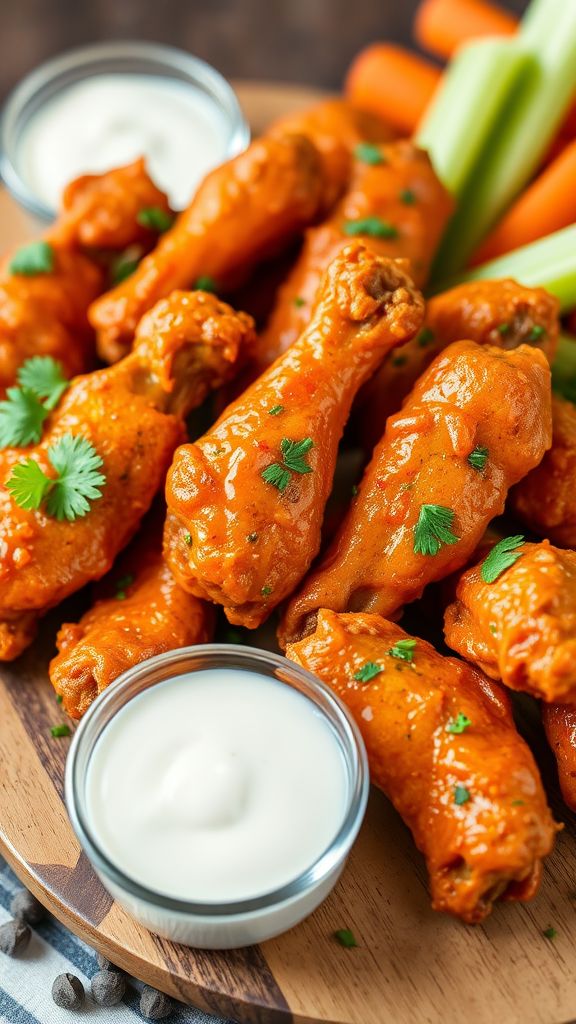 Buffalo Ranch Crispy Chicken Wings