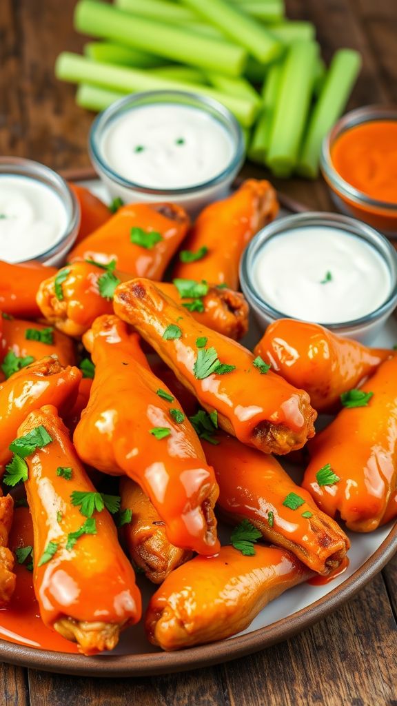 Buffalo Ranch Crockpot Chicken Wings  