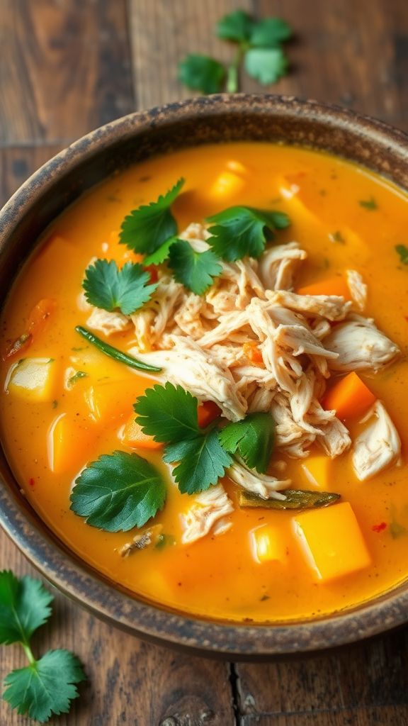 Burmese Chicken Soup with Ginger and Turmeric