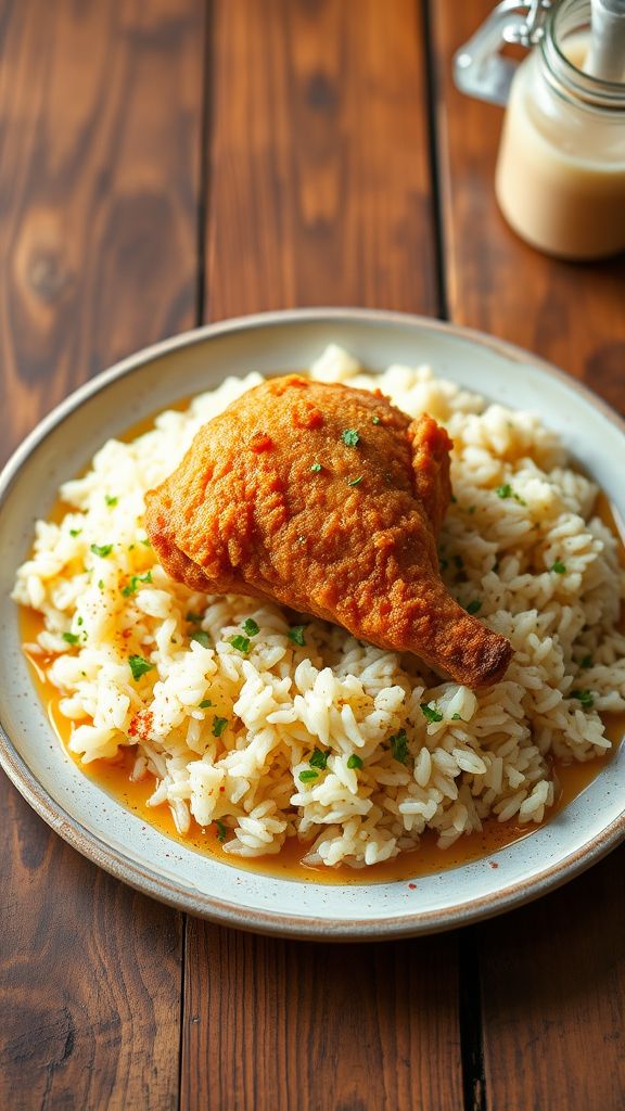 Buttermilk Southern Chicken with Creamy Rice  