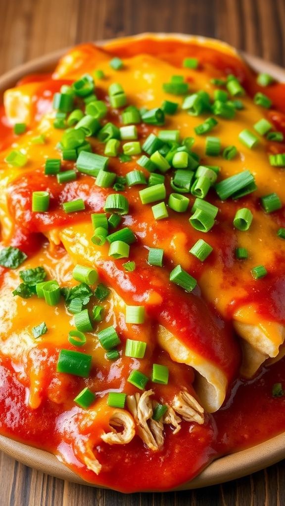 Cheesy Chicken Enchiladas Supreme  