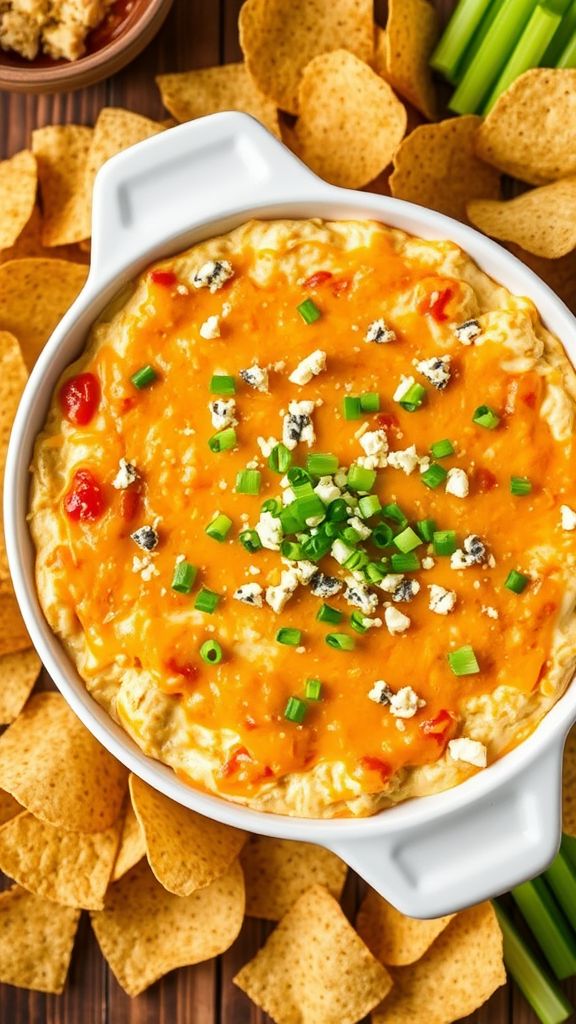 Cheesy Ranch Buffalo Chicken Dip  