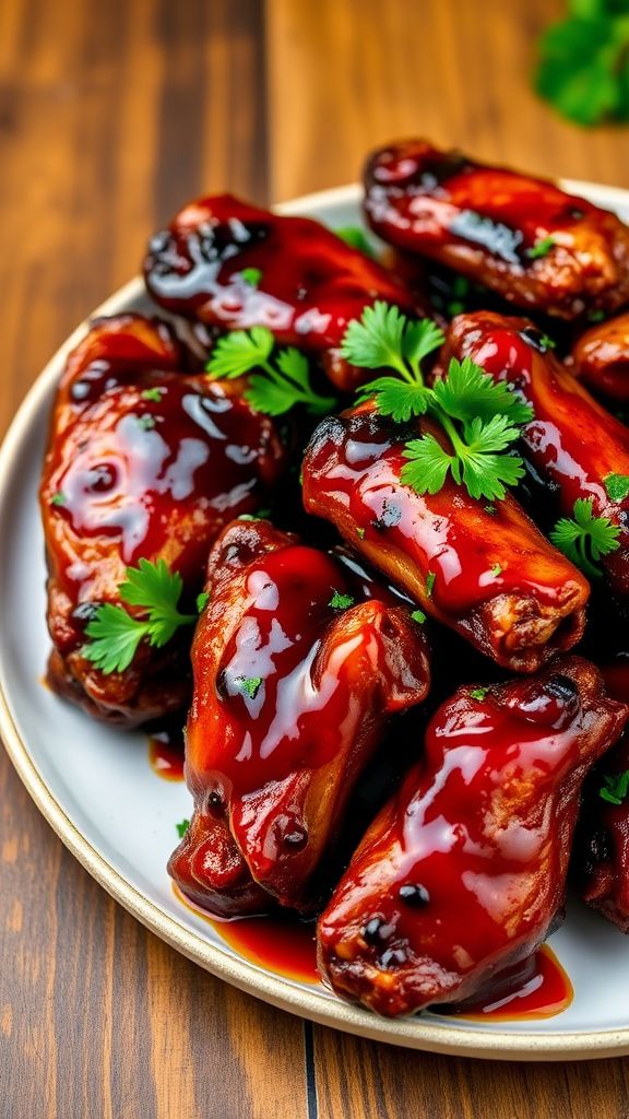 Cherry Balsamic BBQ Wings  