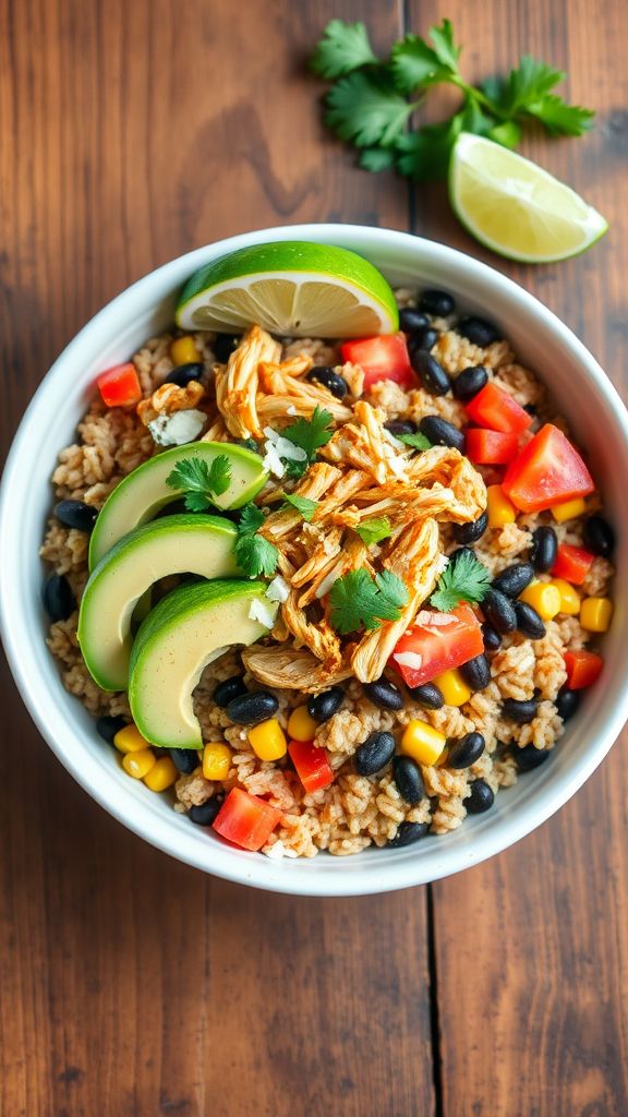 Chicken and Black Bean Burrito Bowl