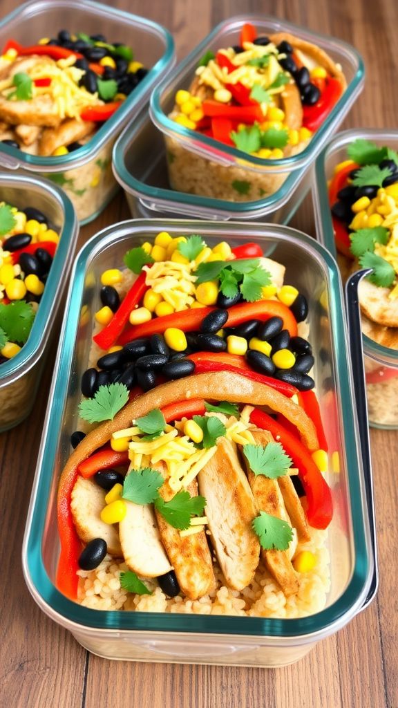 Chicken Fajita Meal Prep Bowls