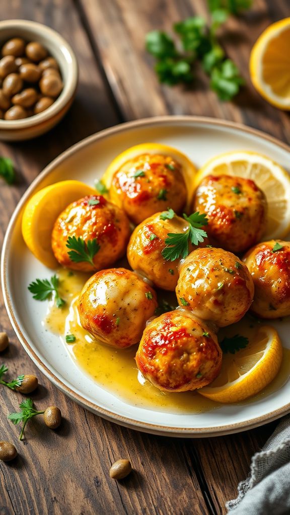 chicken piccata meatballs that wow