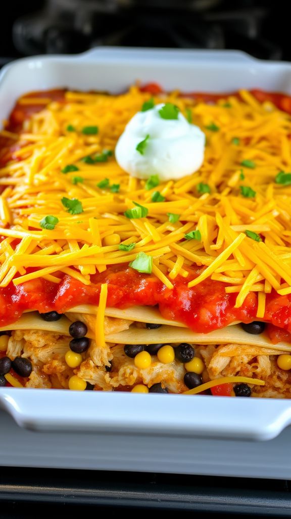 Chicken Tortilla Casserole Supreme  