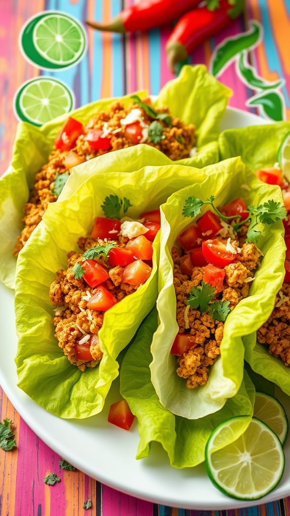 Chili Lime Chicken Lettuce Wraps  