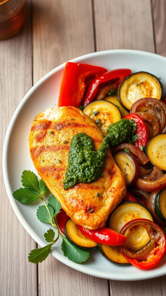 Chimichurri Chicken with Roasted Vegetables